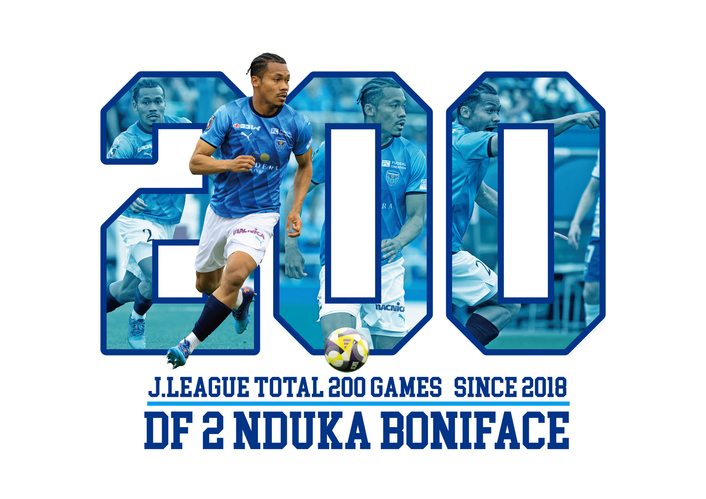ンドカ ボニフェイス選手Jリーグ通算200試合記念実写ガーランド
