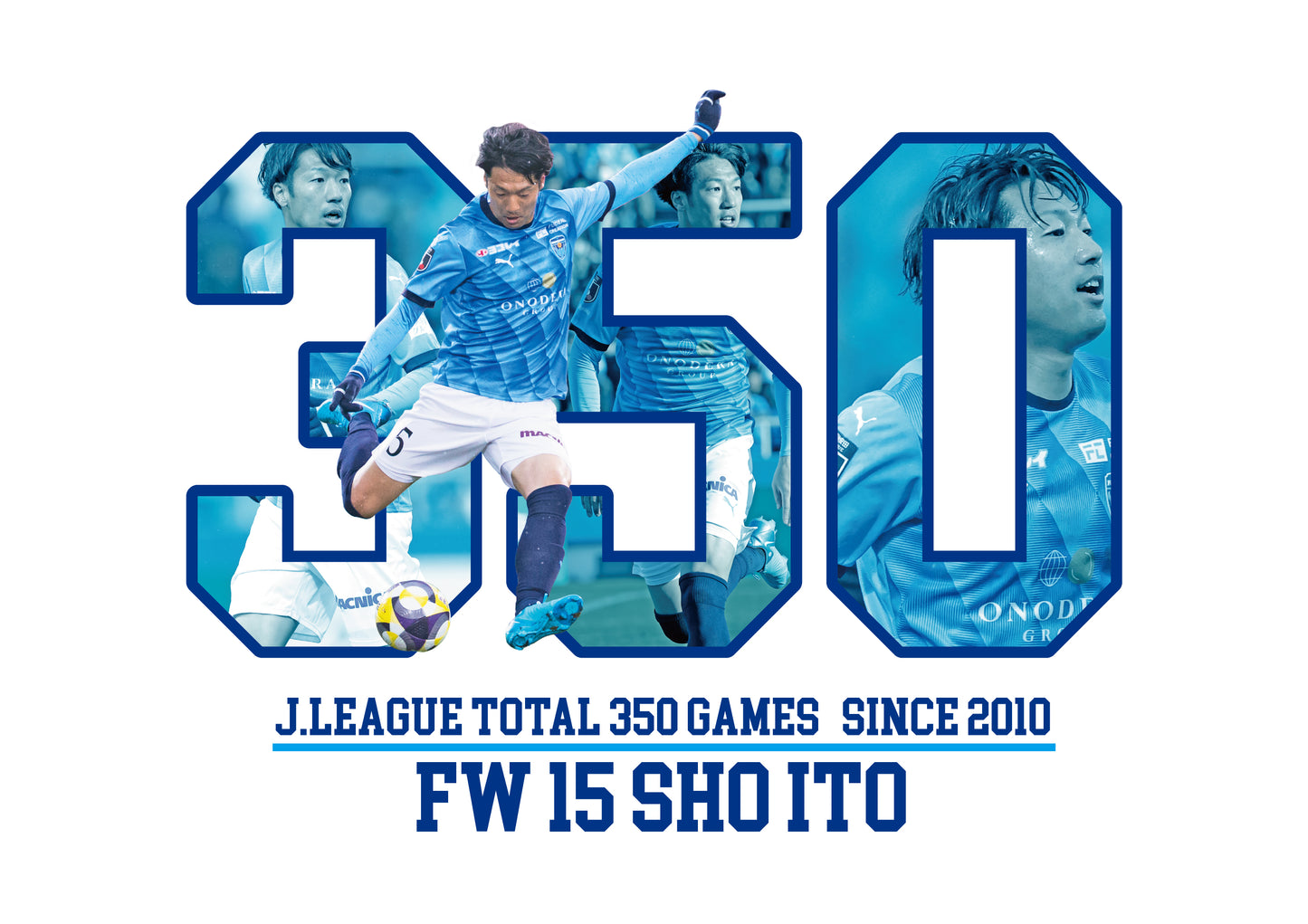 伊藤 翔選手Jリーグ通算350試合出場記念実写Tシャツ