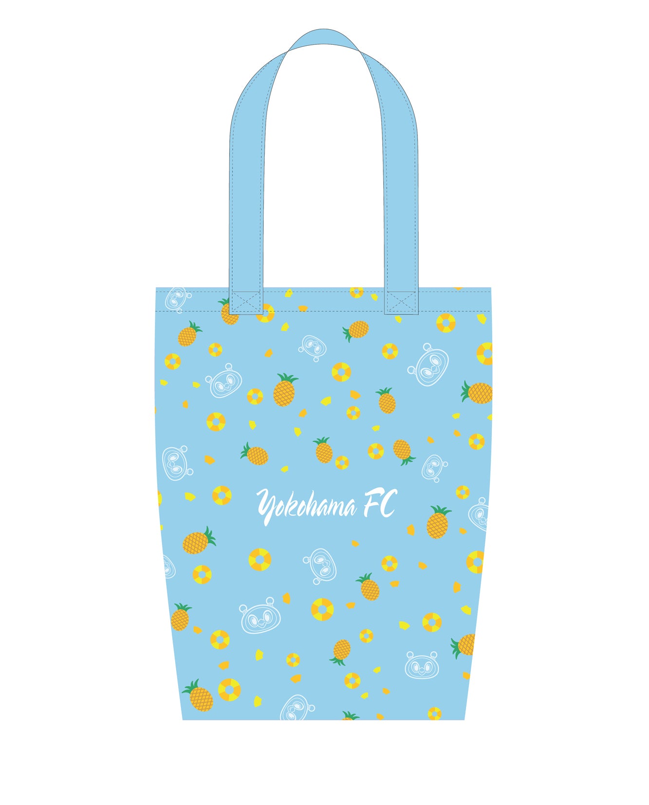 パイナップルフリ丸トートバッグ