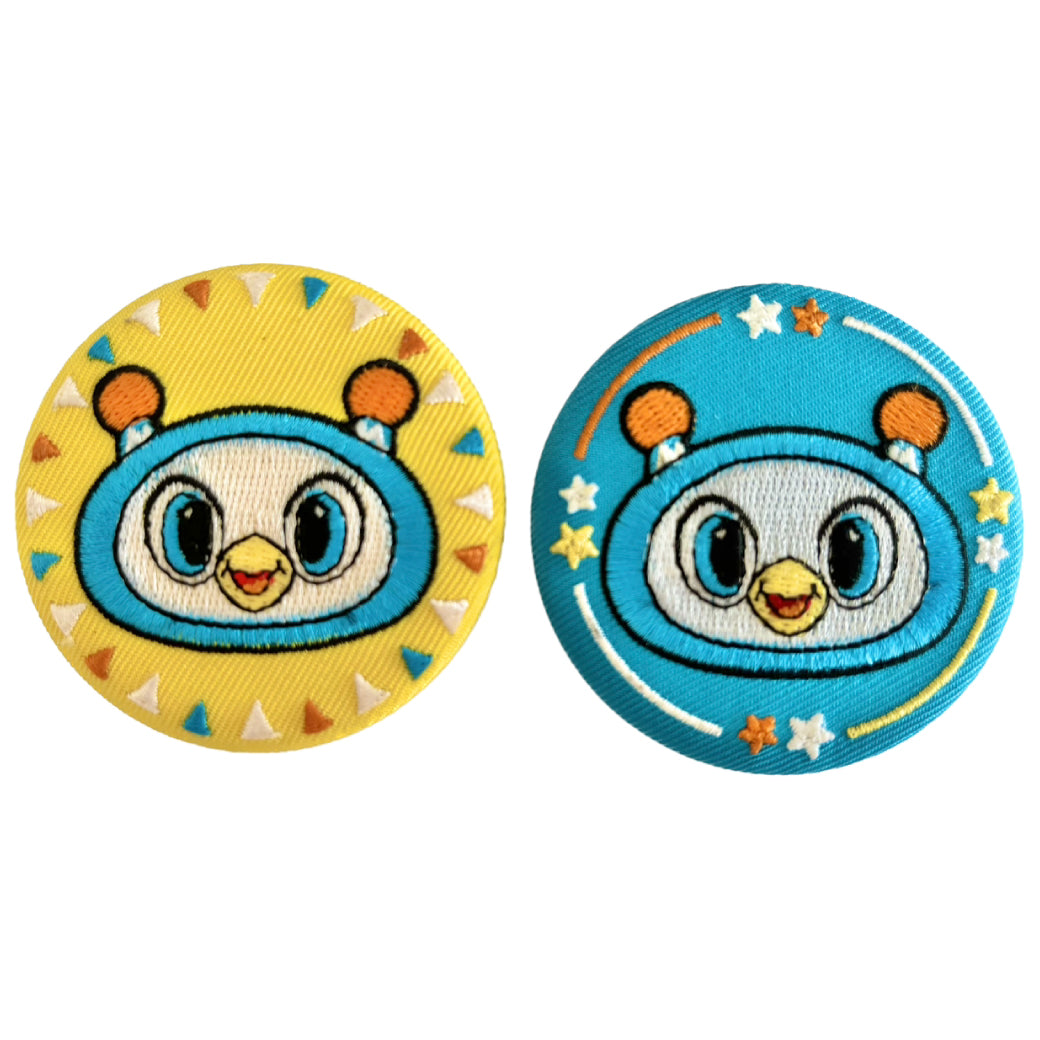 フリ丸刺繍缶バッジ