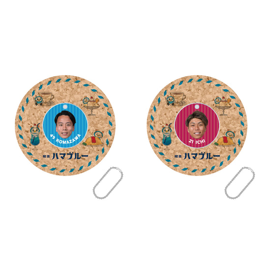 《シークレット》喫茶ハマブルーアクリルキーチェーンにもなるコルクコースター