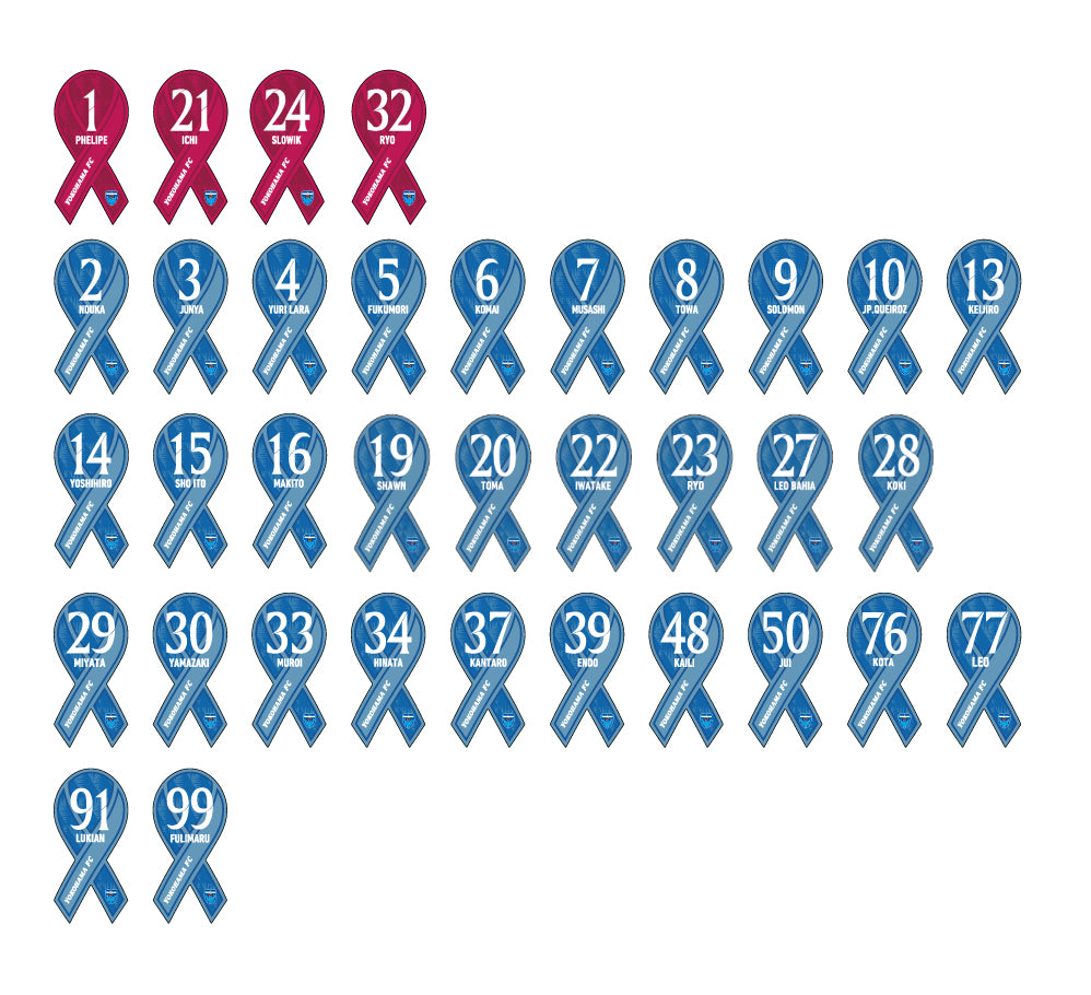 《ガチャガチャ》2025プレーヤーズプチリボンマグネット